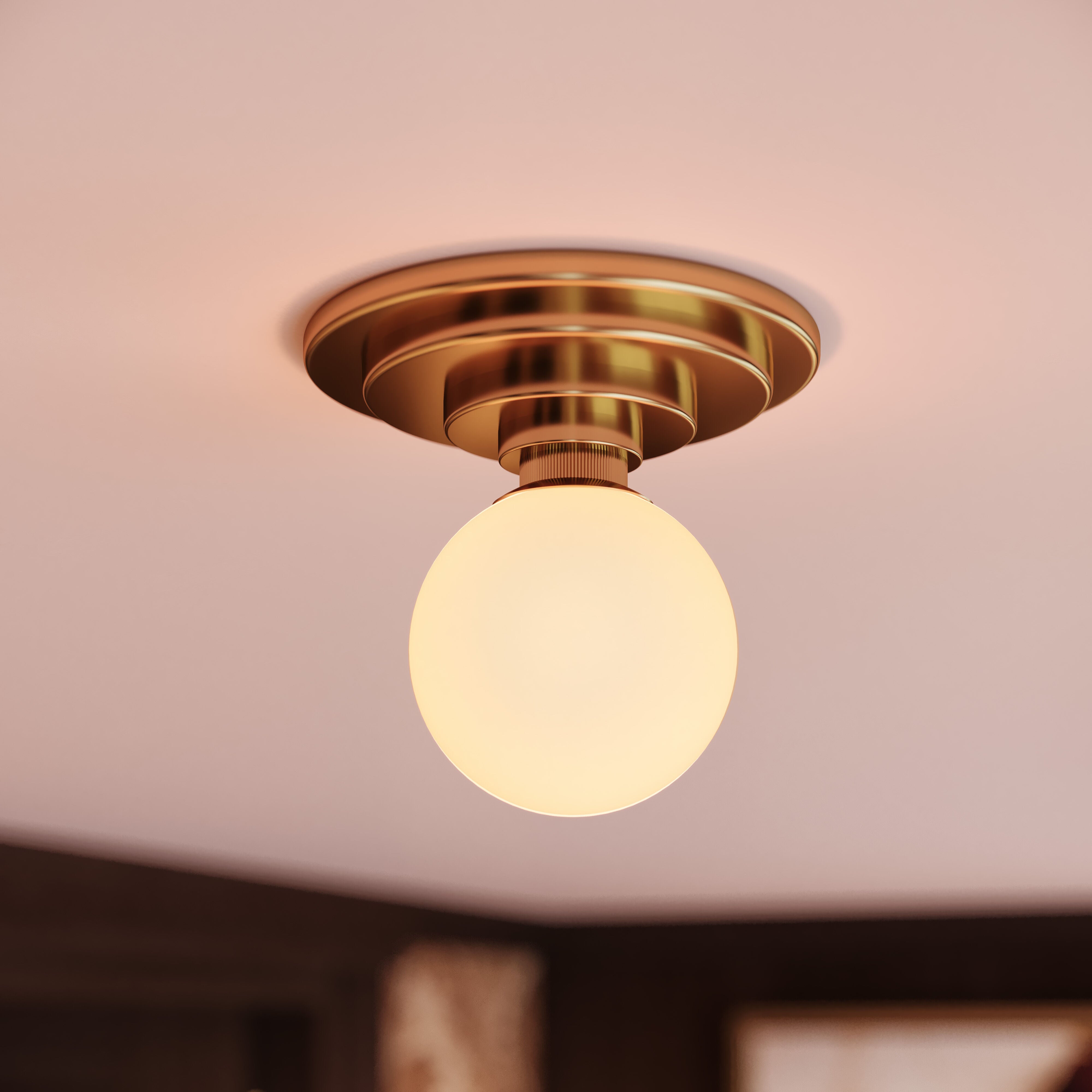 Martyn Lawrence Bullard Parisian 4 Inch Semi Flush Mount