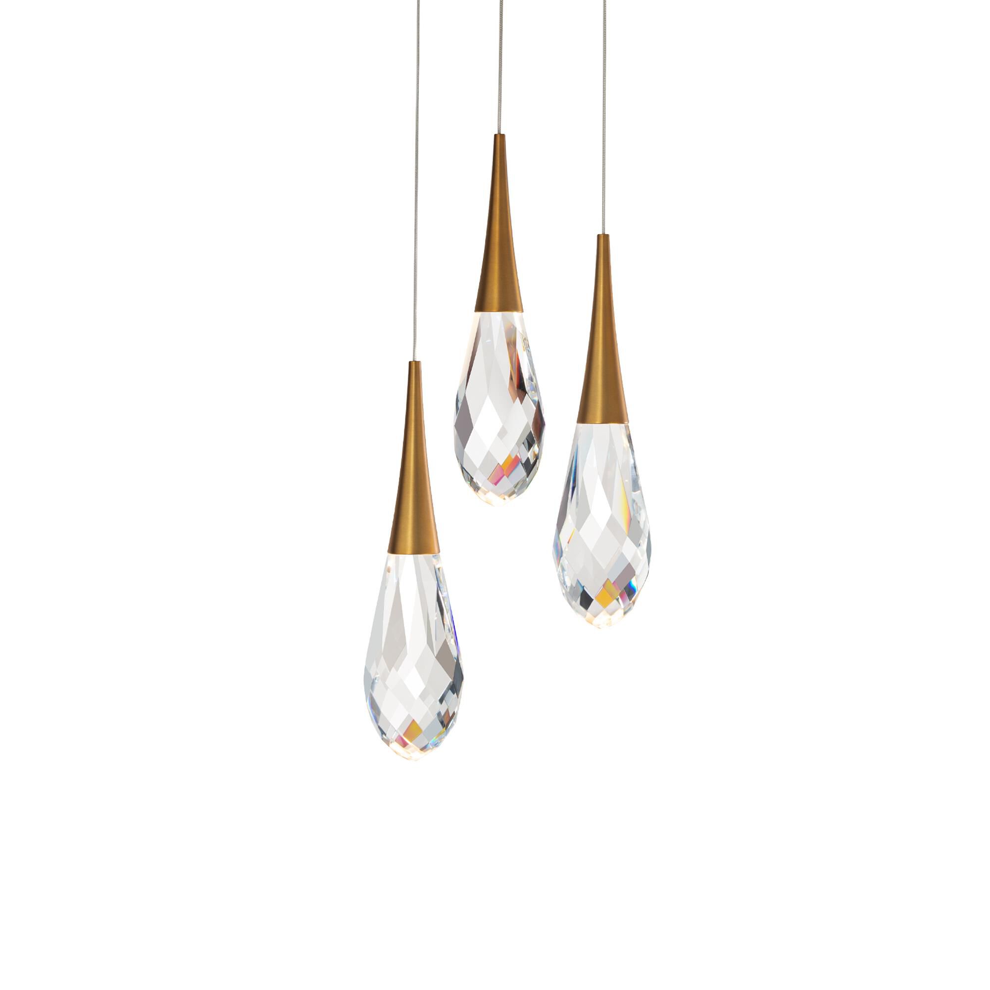 Hibiscus 12 Inch 3 Light Multi Light Pendant