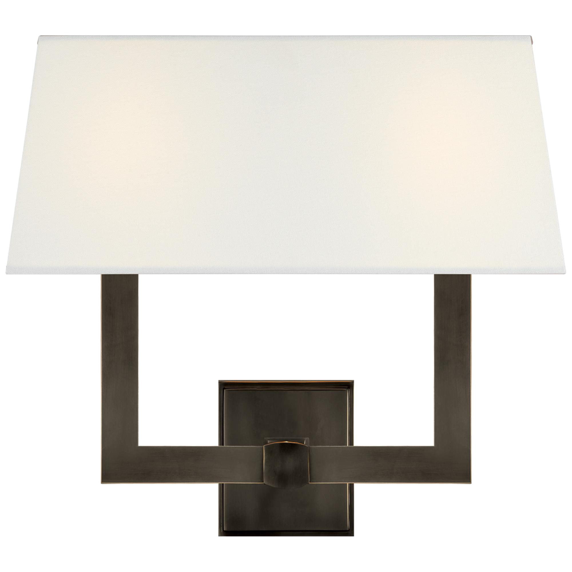 Chapman & Myers Square Tube 16 Inch 2 Light Wall Sconce