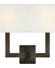 Chapman & Myers Square Tube 16 Inch 2 Light Wall Sconce