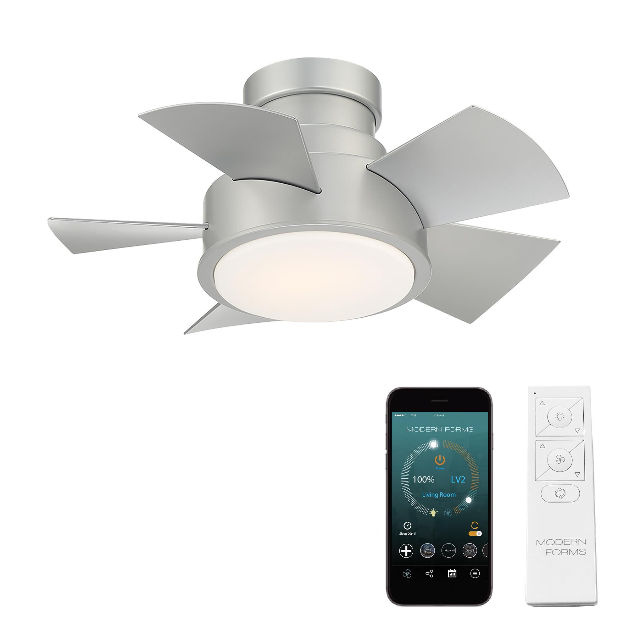 Vox 26 Inch Flush Mount Fan with Light Kit