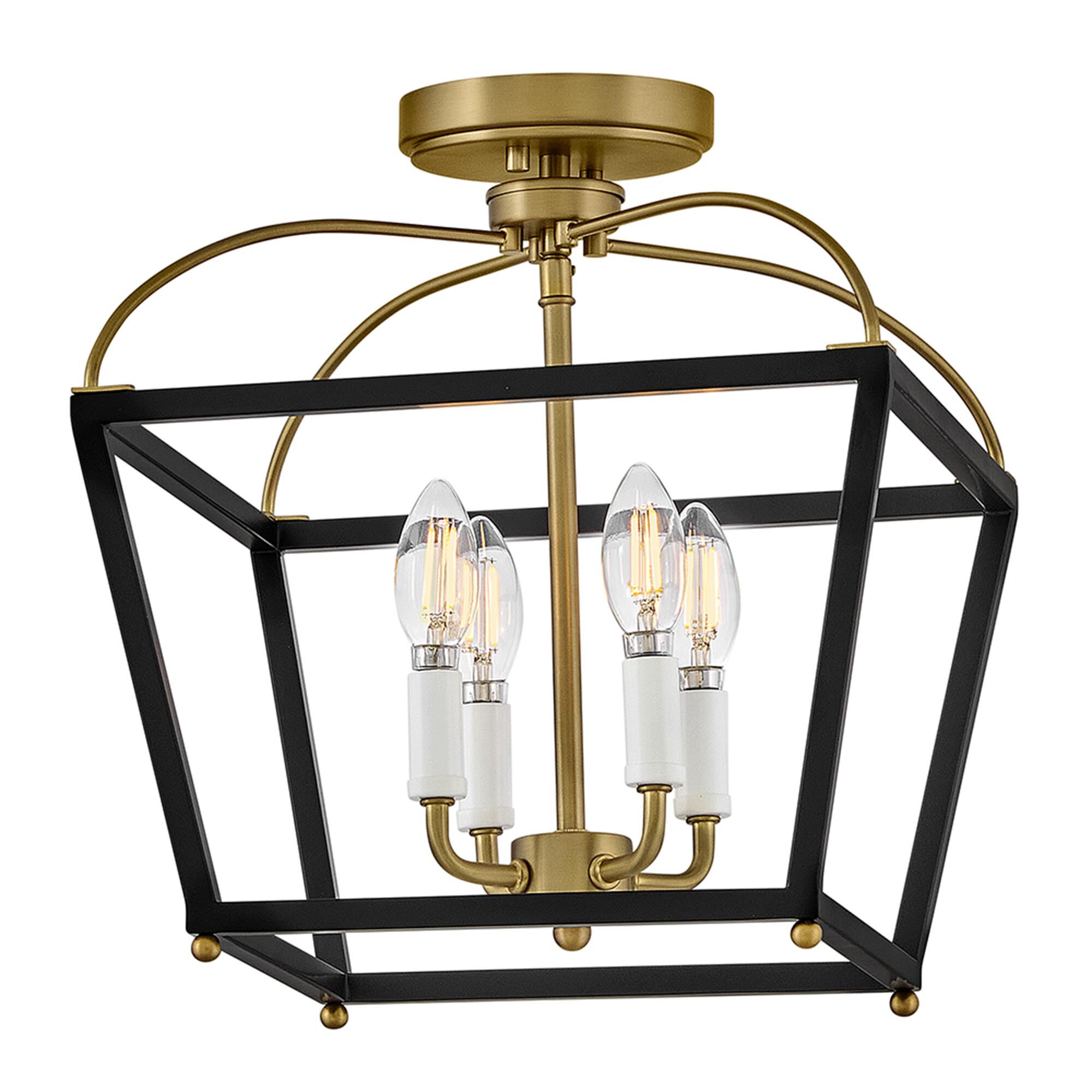 Tate 13 Inch 4 Light Semi Flush Mount