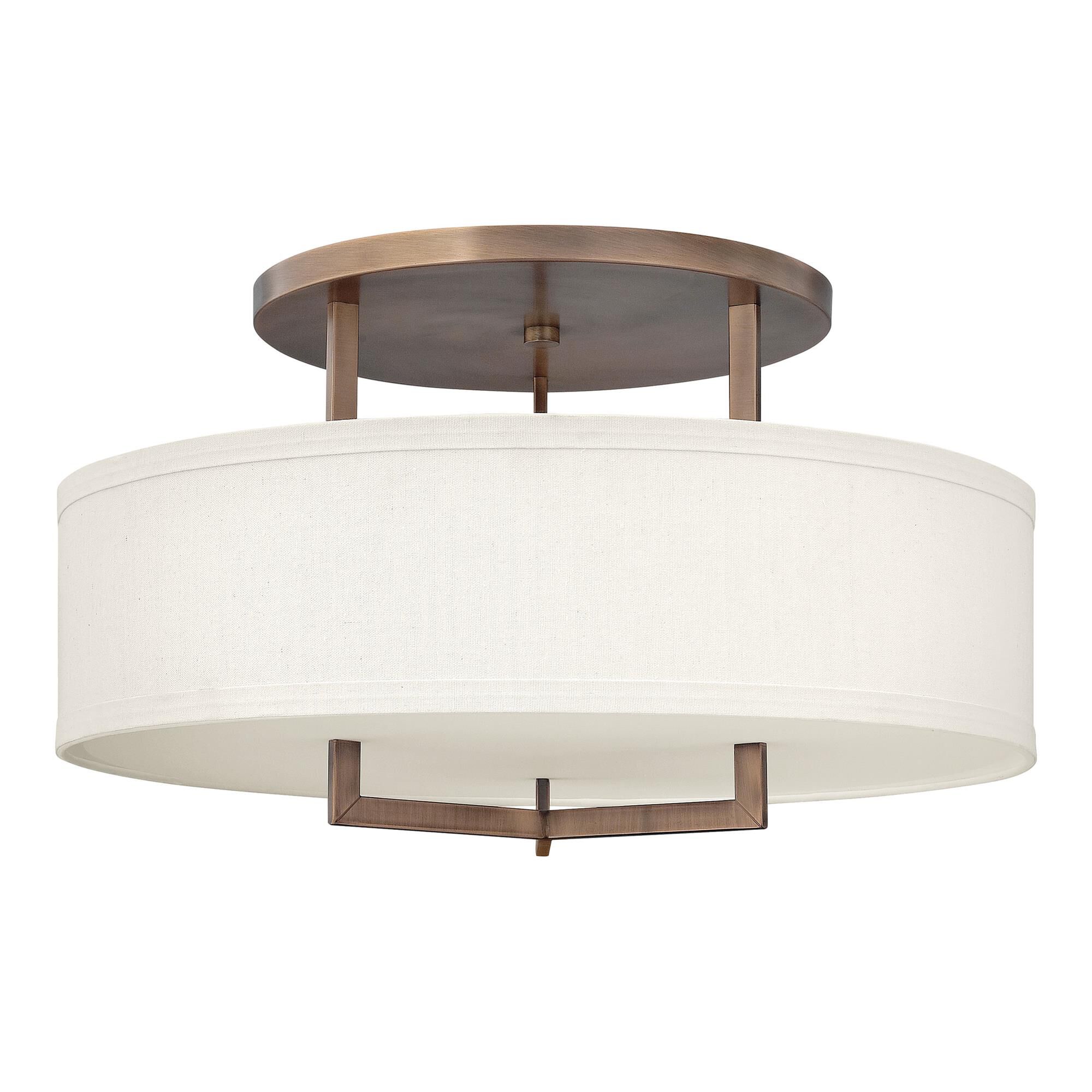 Hampton 26 Inch 3 Light Semi Flush Mount