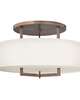 Hampton 26 Inch 3 Light Semi Flush Mount