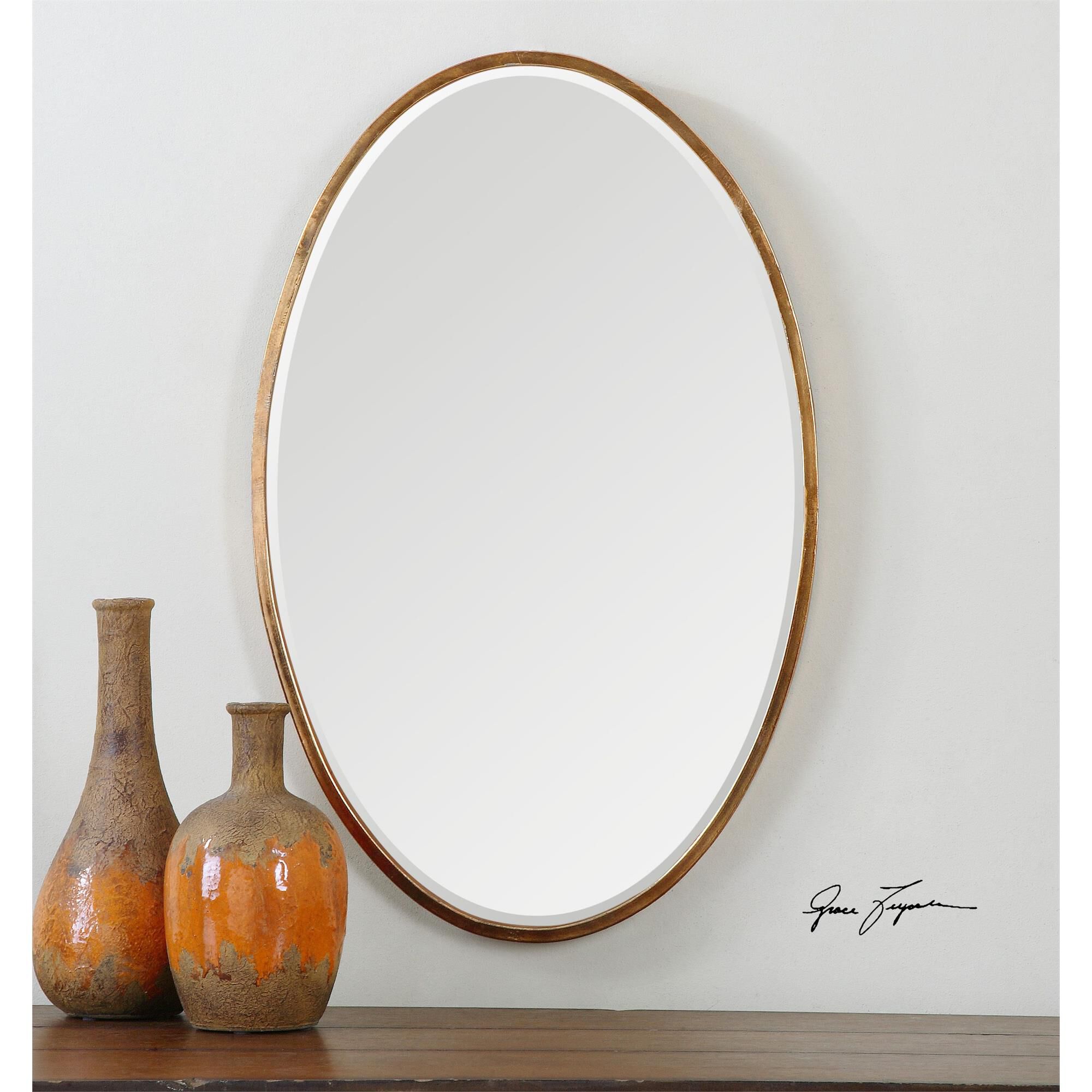 Herleva Oval Small Decorative Mirror