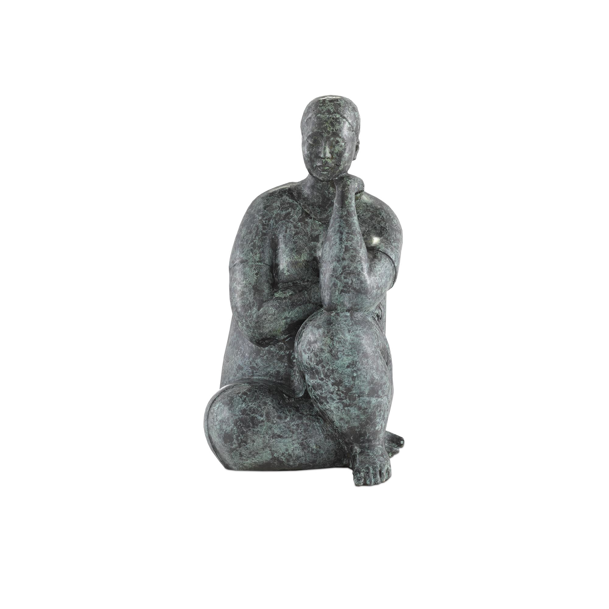 Lady Meditating Figurine