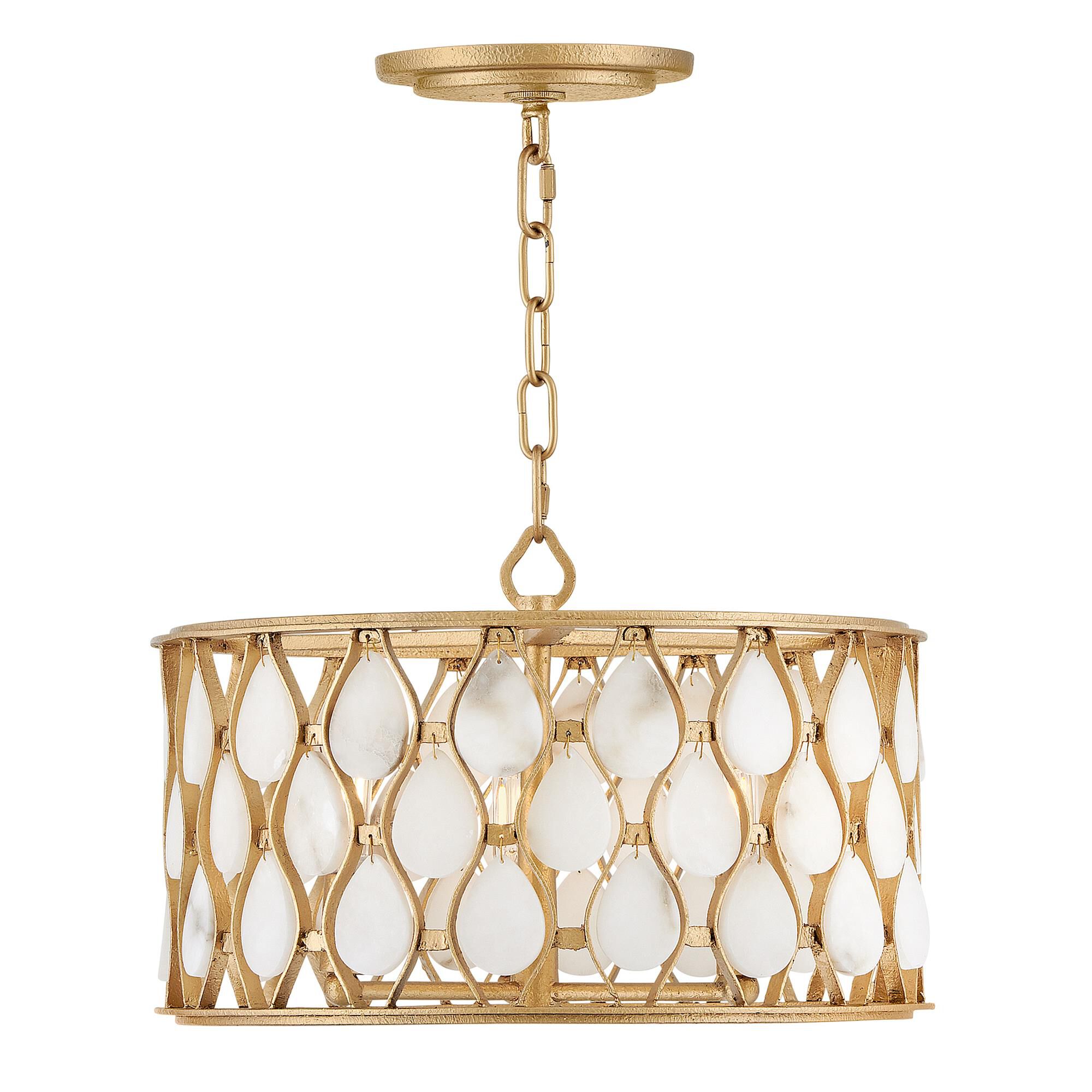Estie 16 Inch 3 Light Semi Flush Mount