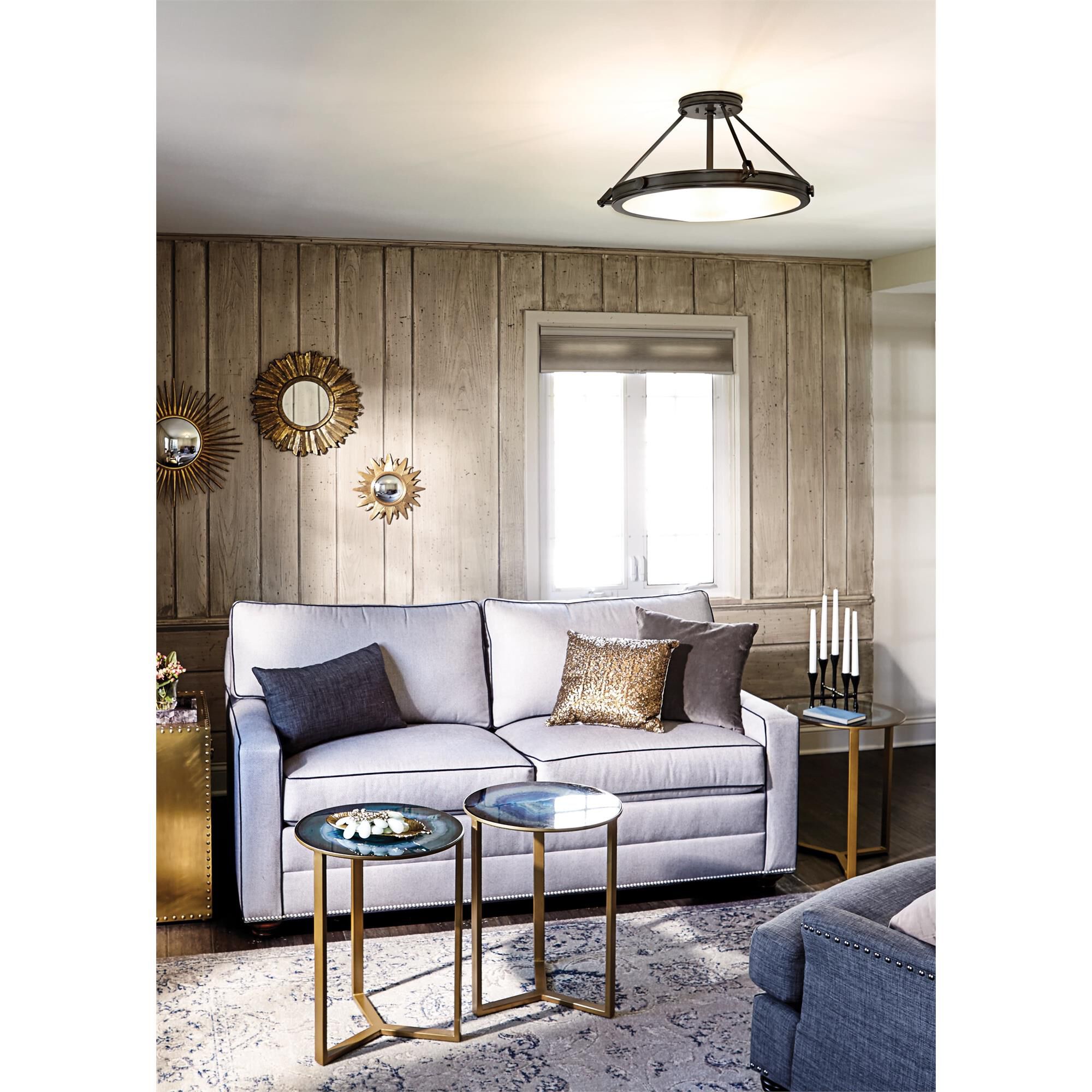 Collier 22 Inch 4 Light Semi Flush Mount
