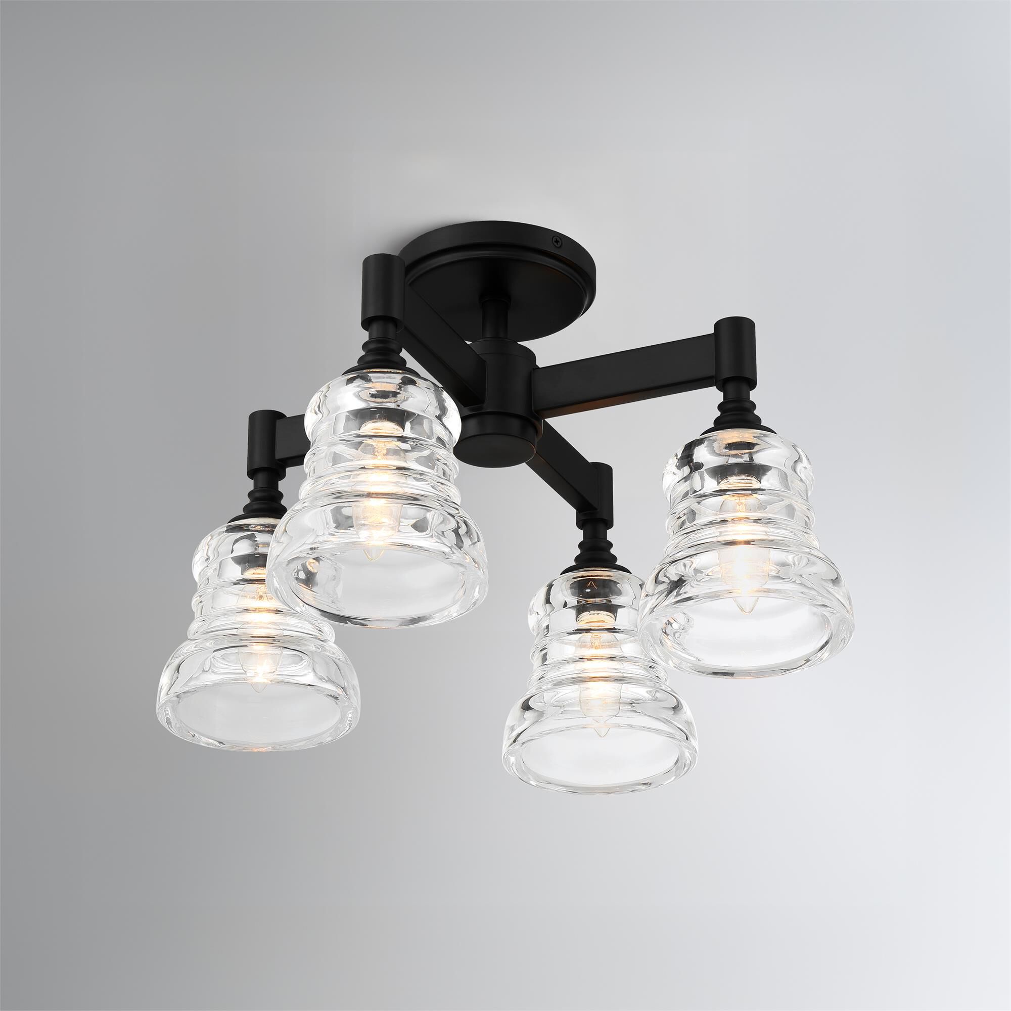 Gregory 17 Inch 4 Light Semi Flush Mount