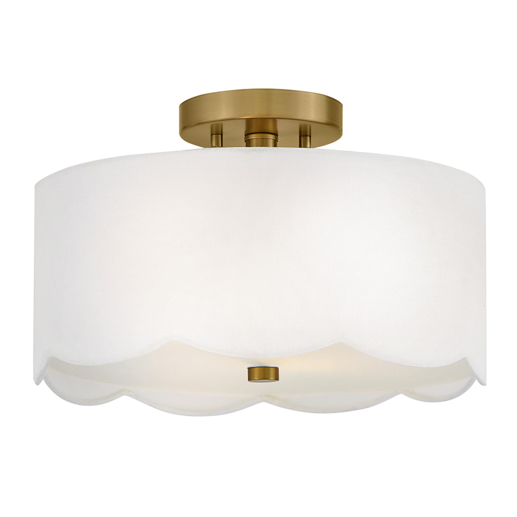Bliss 14 Inch 2 Light Semi Flush Mount