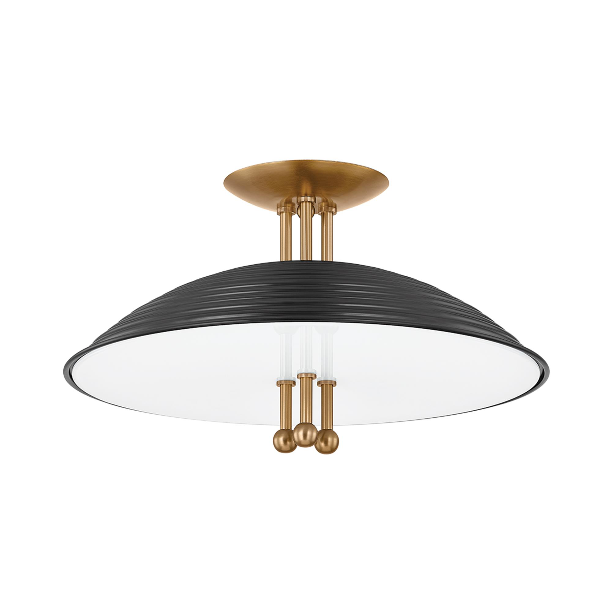 Larkin 16 Inch 3 Light Semi Flush Mount