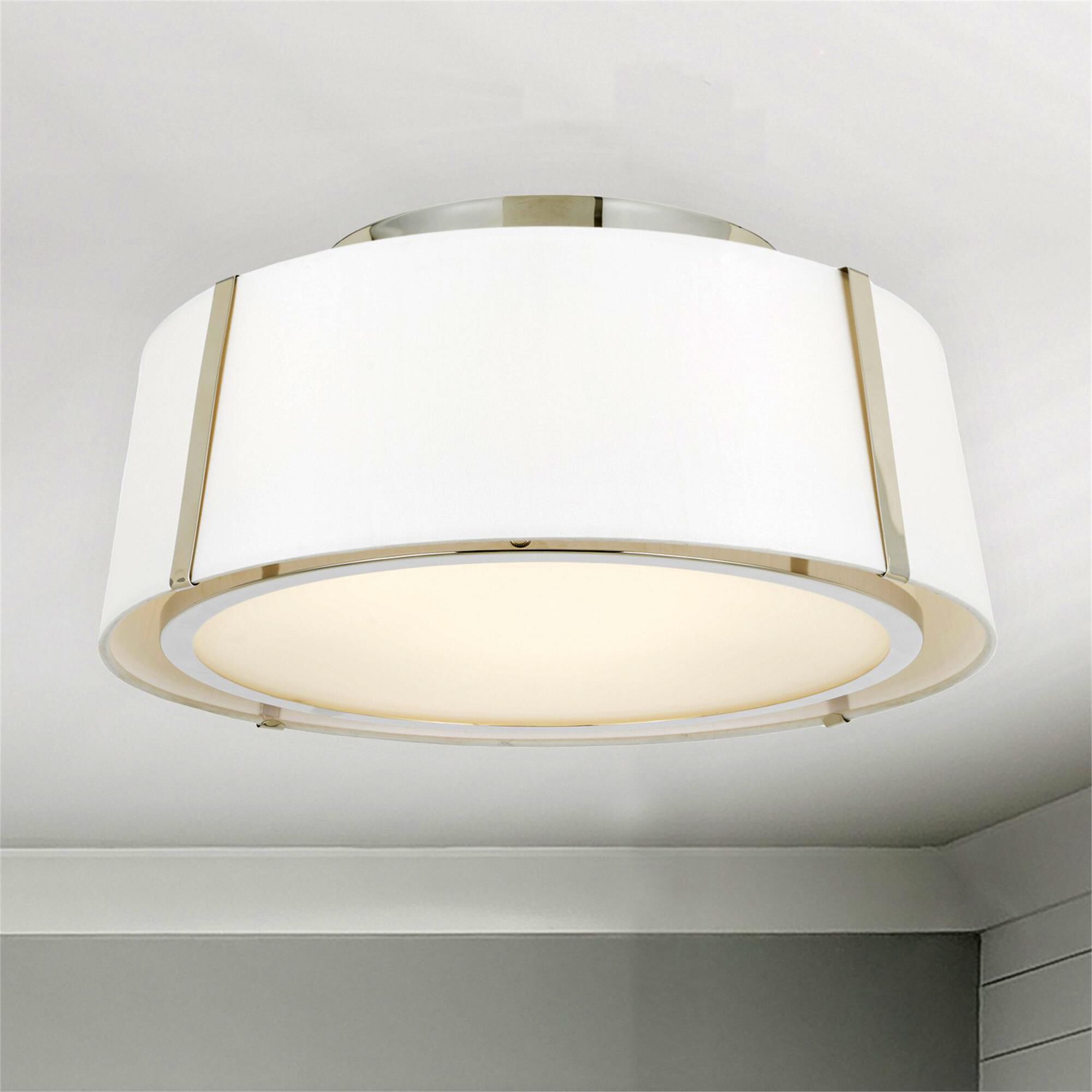 Fulton 18 Inch 3 Light Semi Flush Mount