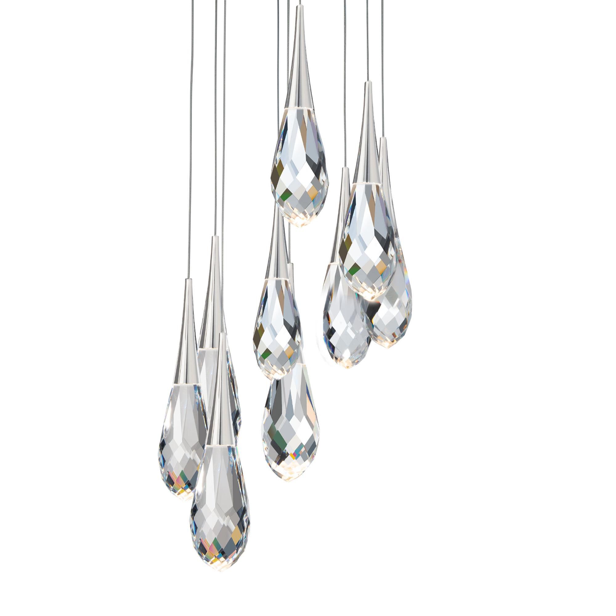 Hibiscus 17 Inch 9 Light Multi Light Pendant