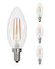 4 Watt LED B11 4000K Filament E12 Fully Compatible Dimming JA8 (4 Pack)