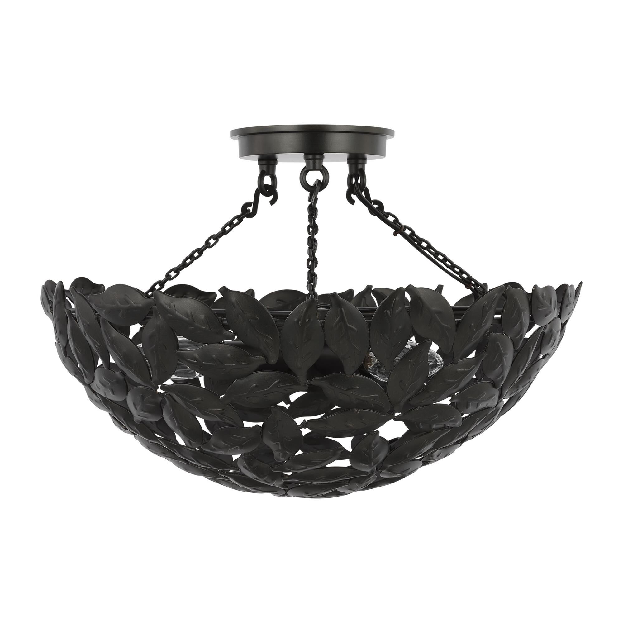 Alexa Hampton Kelan 16 Inch 3 Light Semi Flush Mount