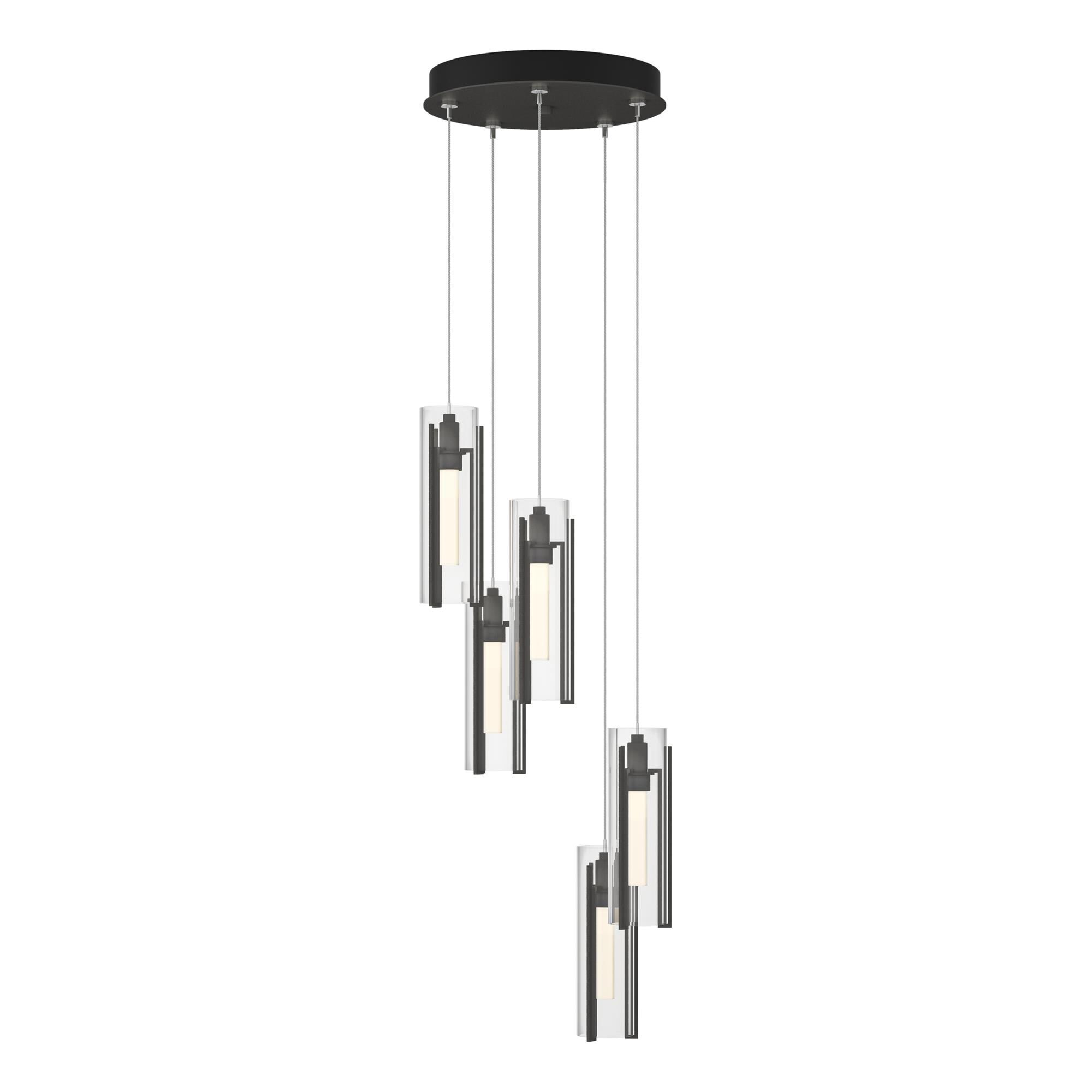 Exos Glass 14 Inch 5 Light Multi Light Pendant