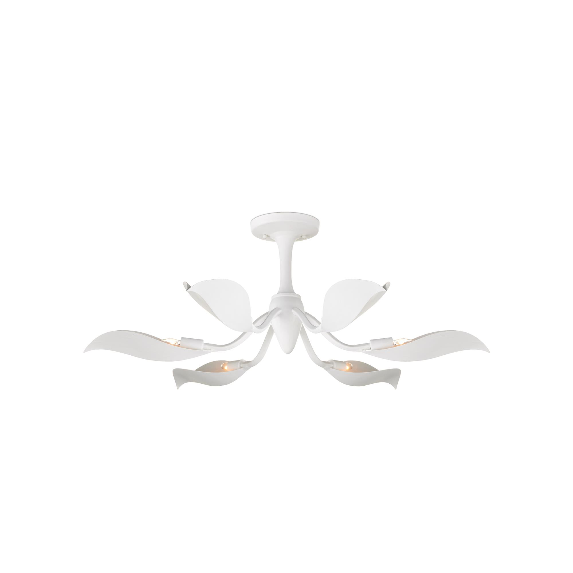 Snowflower 36 Inch 6 Light Semi Flush Mount