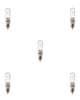 50 Watt T4 JD Halogen Clear E11 120 Volt (5 Pack)