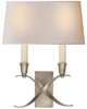 Chapman & Myers Cross Bouillotte Small 2 Light Wall Sconce