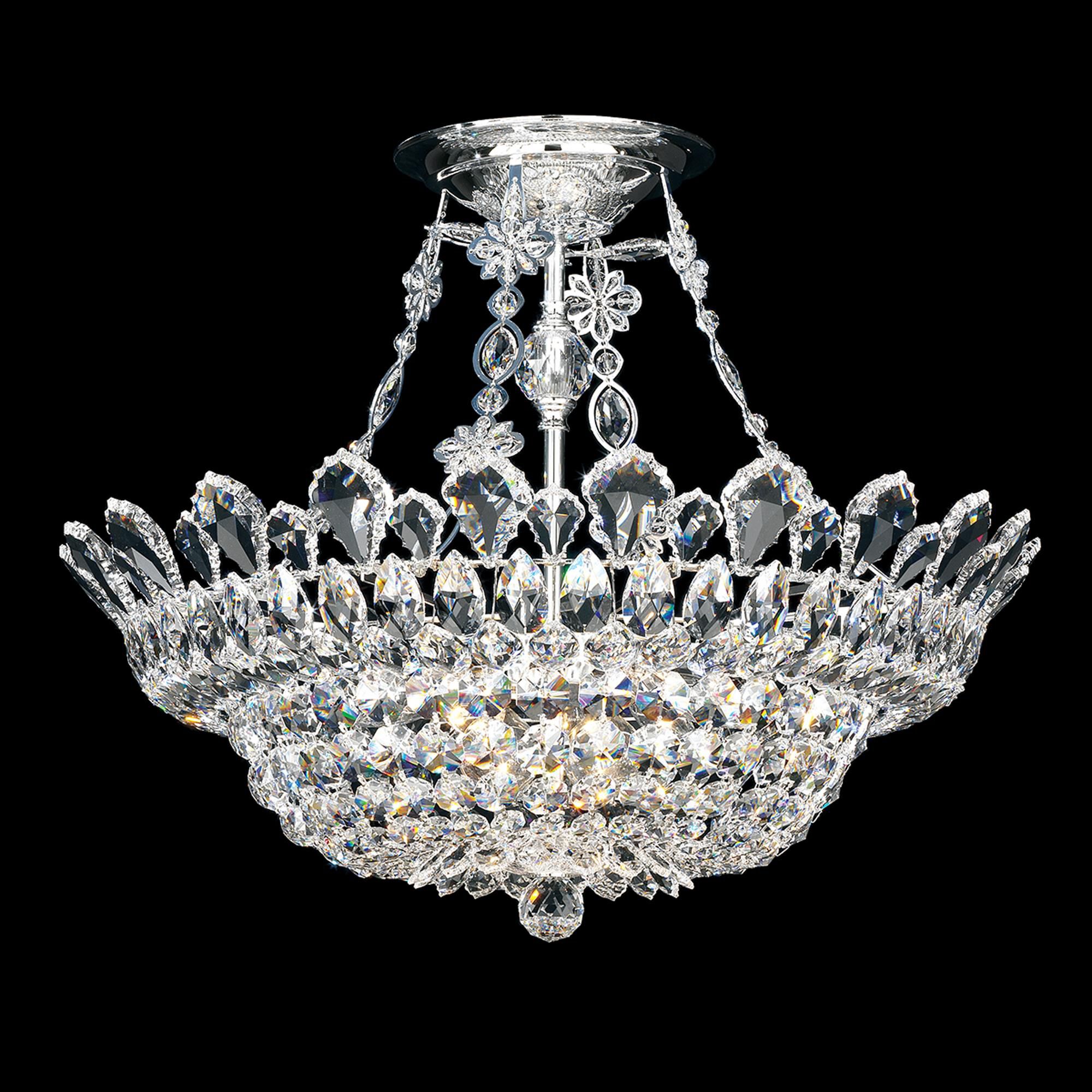 Trilliane 24 Inch 8 Light Semi Flush Mount