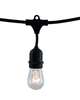 14 Foot String Light 10 Sockets Kit Black With 11 Watt S14 Clear 130 Volt E26 Lamps