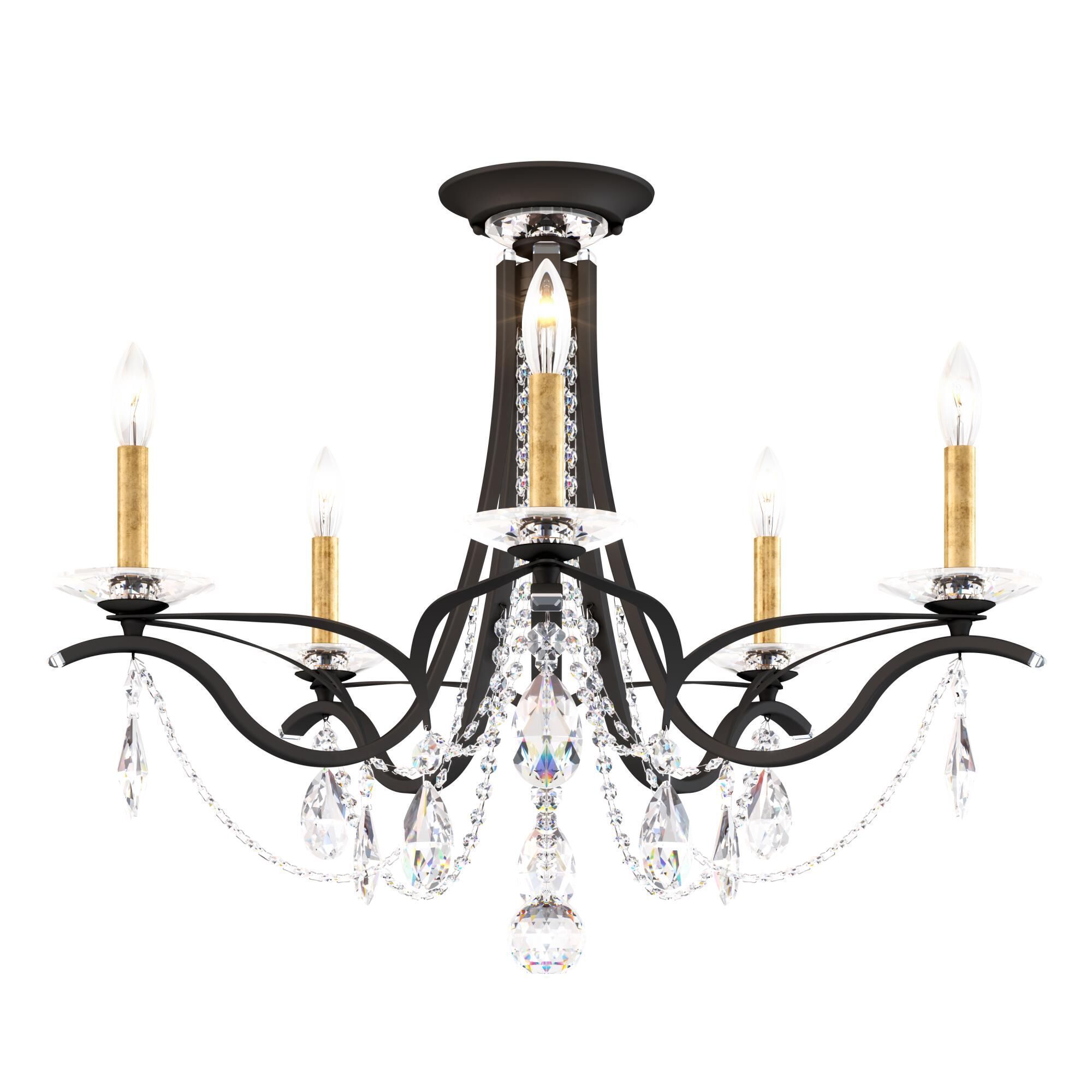 Vesca 29 Inch 5 Light Semi Flush Mount
