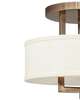 Hampton 15 Inch 3 Light Semi Flush Mount