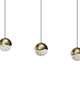 Grapes 37 Inch 3 Light Linear Chandelier