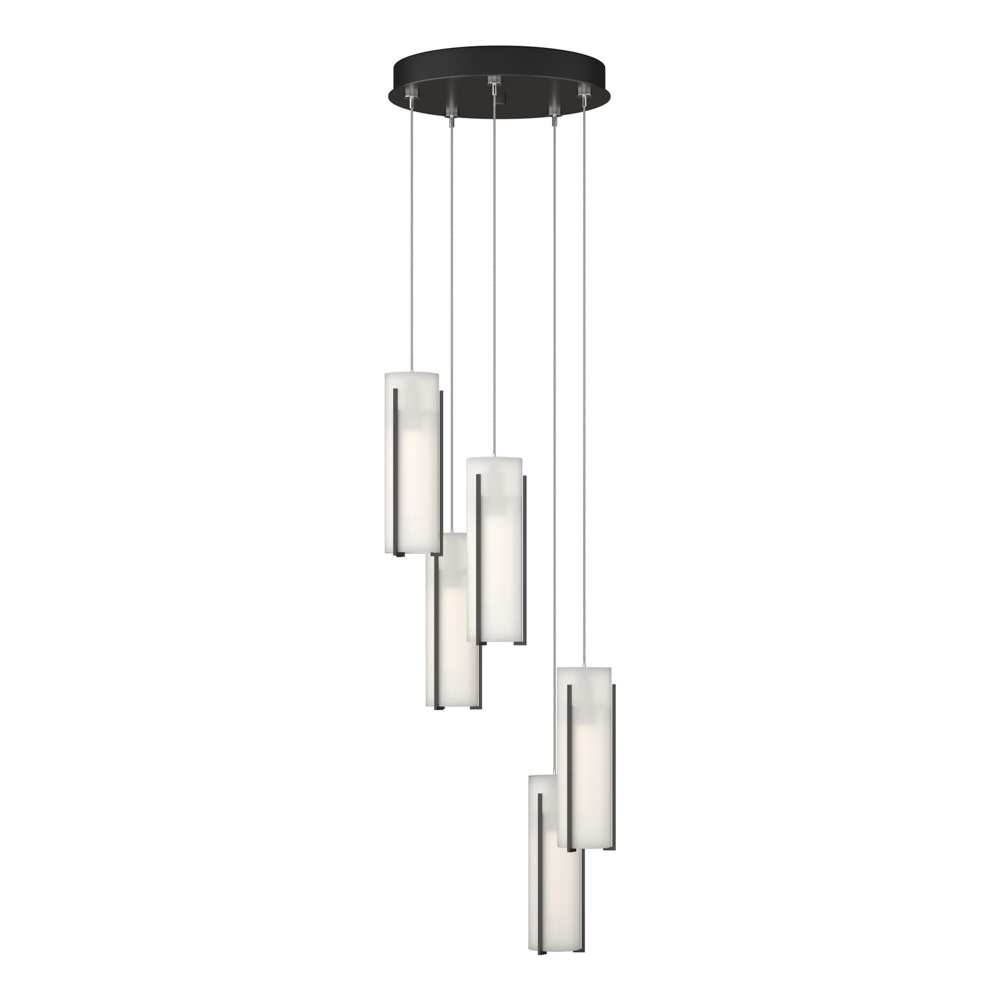 Exos Glass 14 Inch 5 Light Multi Light Pendant