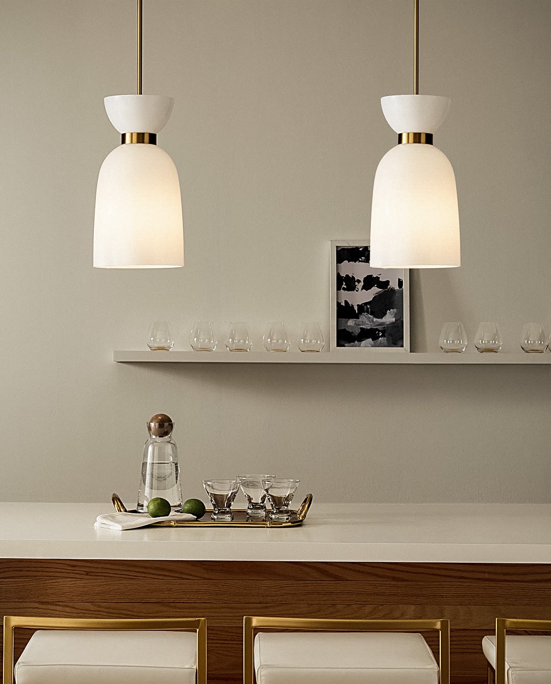 <p>Londyn Mini Pendant in Milk White Glass</p>