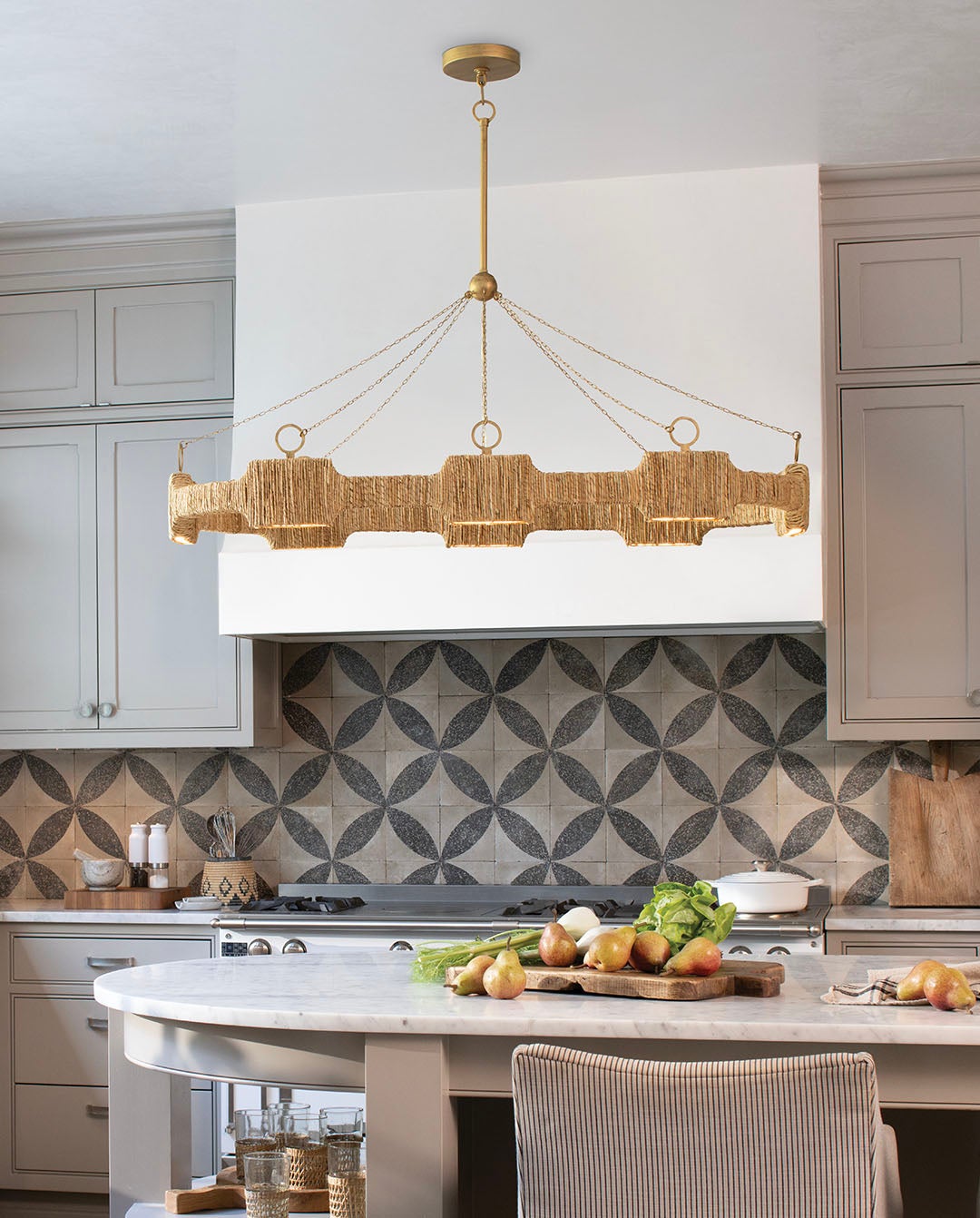 <p>Raffi Linear Chandelier in Burnished Gold</p>