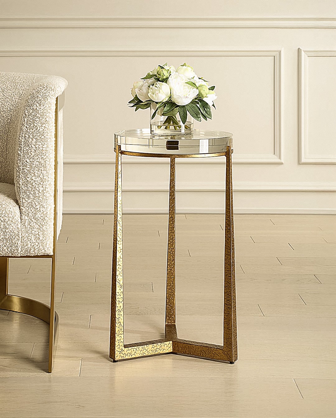 <p>Midas Accent Table in Brass</p>