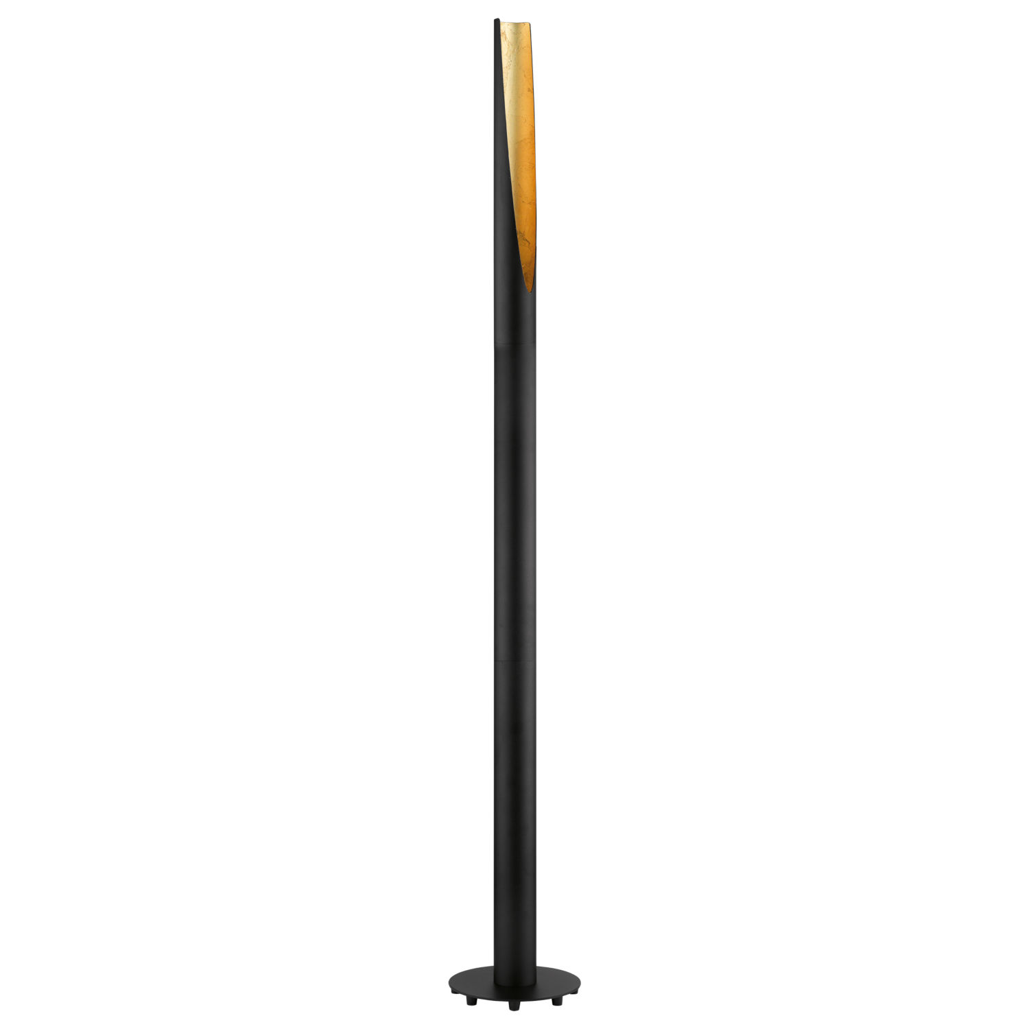 Barbotto Matte Black And Gold Led Floor Lamp
