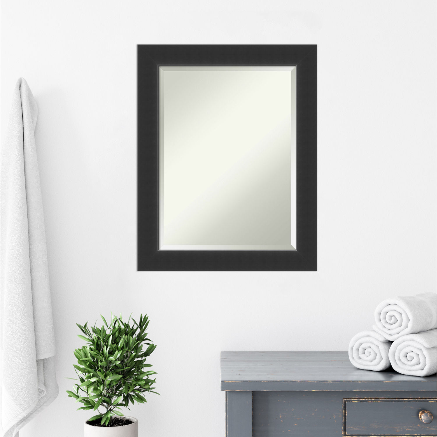 Corvino Black 23W X 29H-Inch Bathroom Vanity Wall Mirror