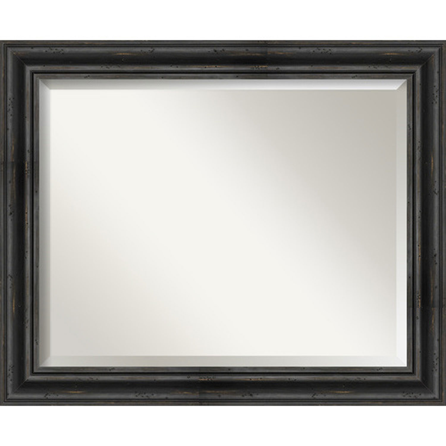 Rustic Pine Black 33-Inch Bathroom Wall Mirror