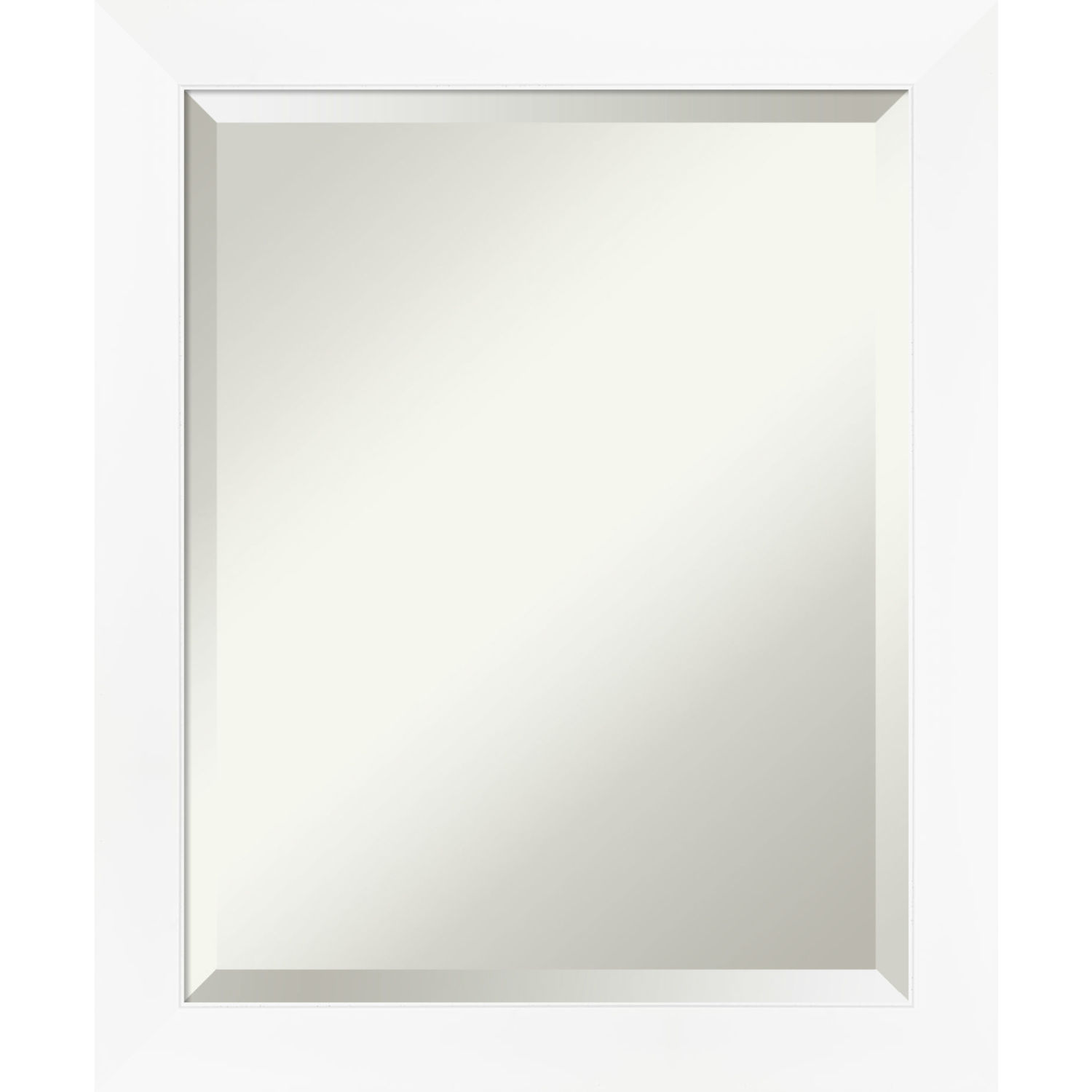 White Frame 19W X 23H-Inch Bathroom Vanity Wall Mirror