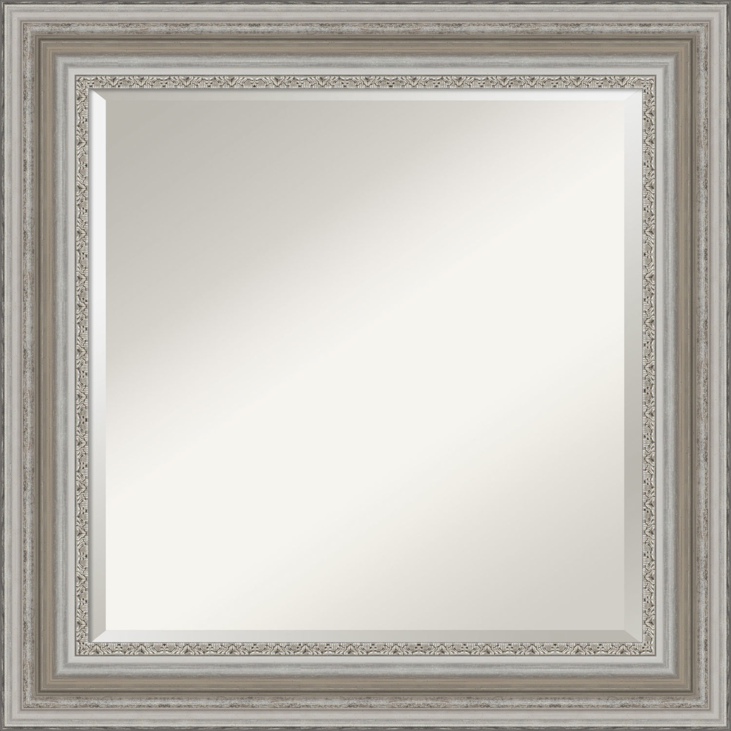 Parlor Silver 26W X 26H-Inch Bathroom Vanity Wall Mirror