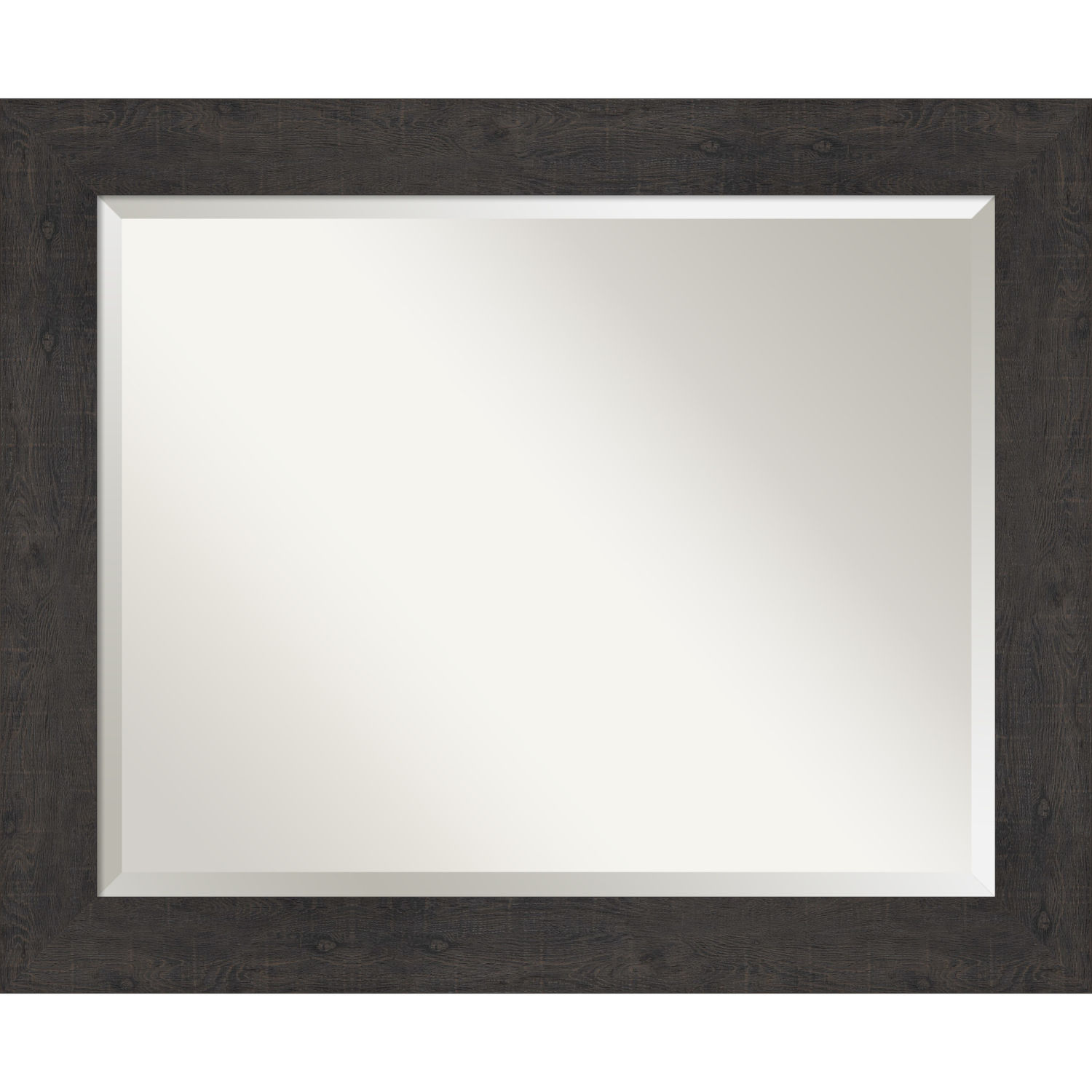 Espresso Frame 33W X 27H-Inch Bathroom Vanity Wall Mirror