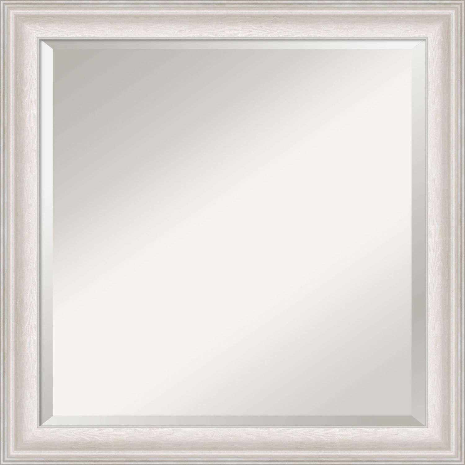 Trio White And Silver 24W X 24H-Inch Bathroom Vanity Wall Mirror