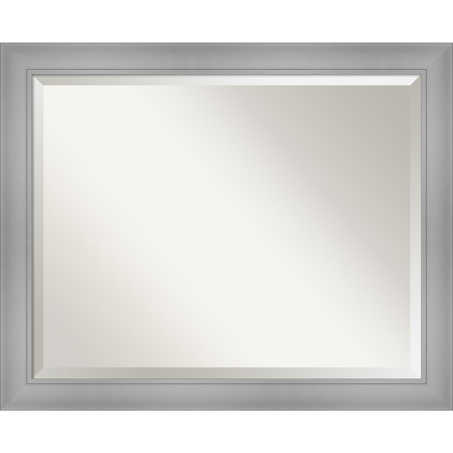 Flair Brushed Nickel 32W X 26H-Inch Bathroom Vanity Wall Mirror