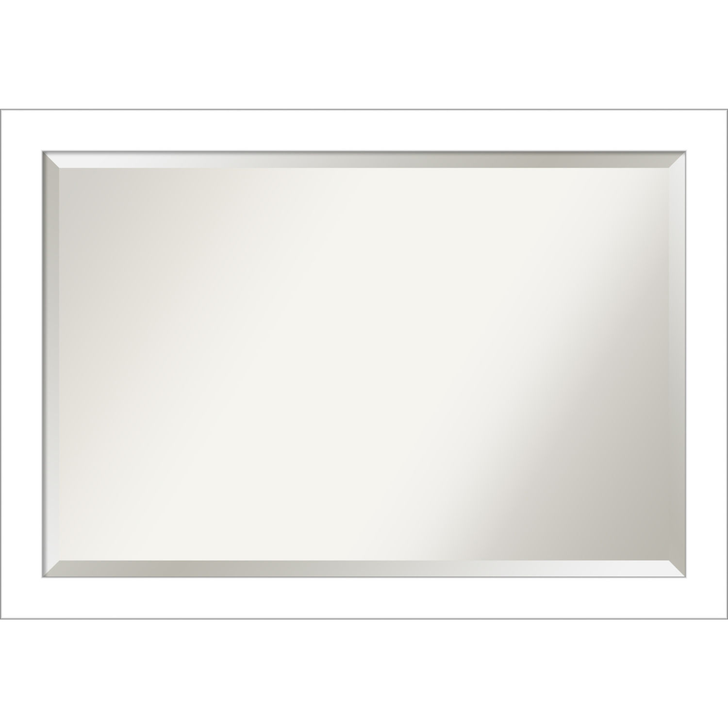 Wedge White 40W X 28H-Inch Bathroom Vanity Wall Mirror