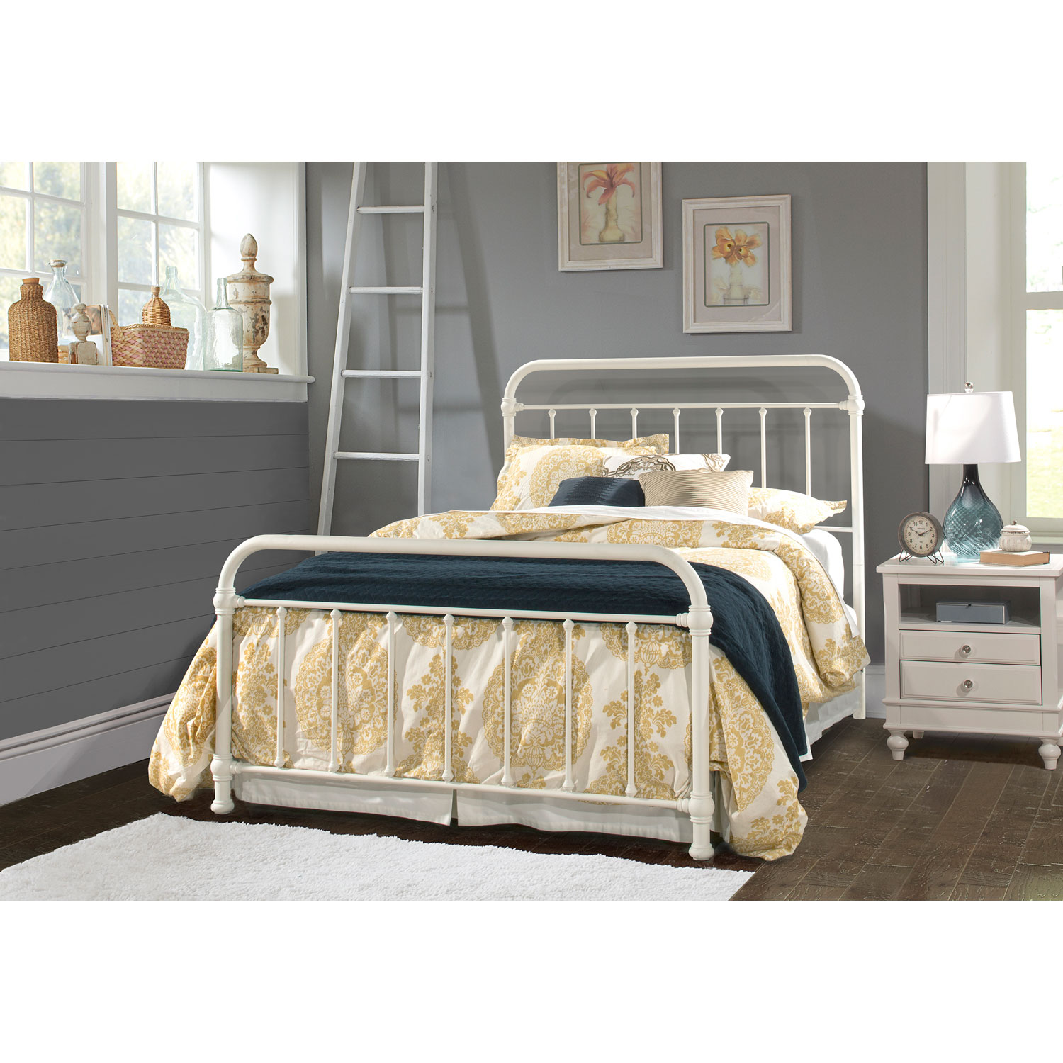 Kirkland Twin Bed Set Without Frame - Soft White