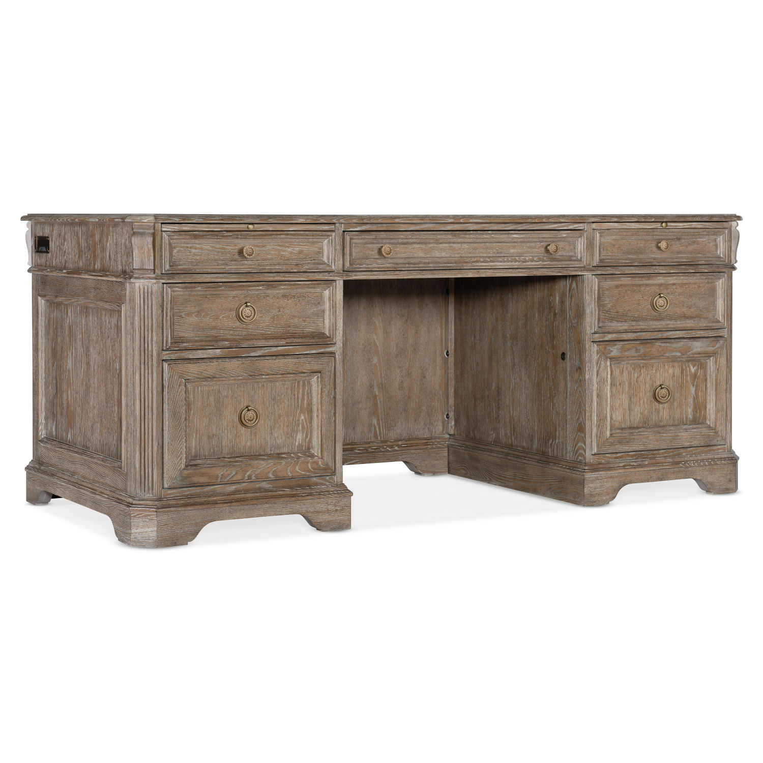 Hooker Furniture Sutter Clear Oak Executive Desk