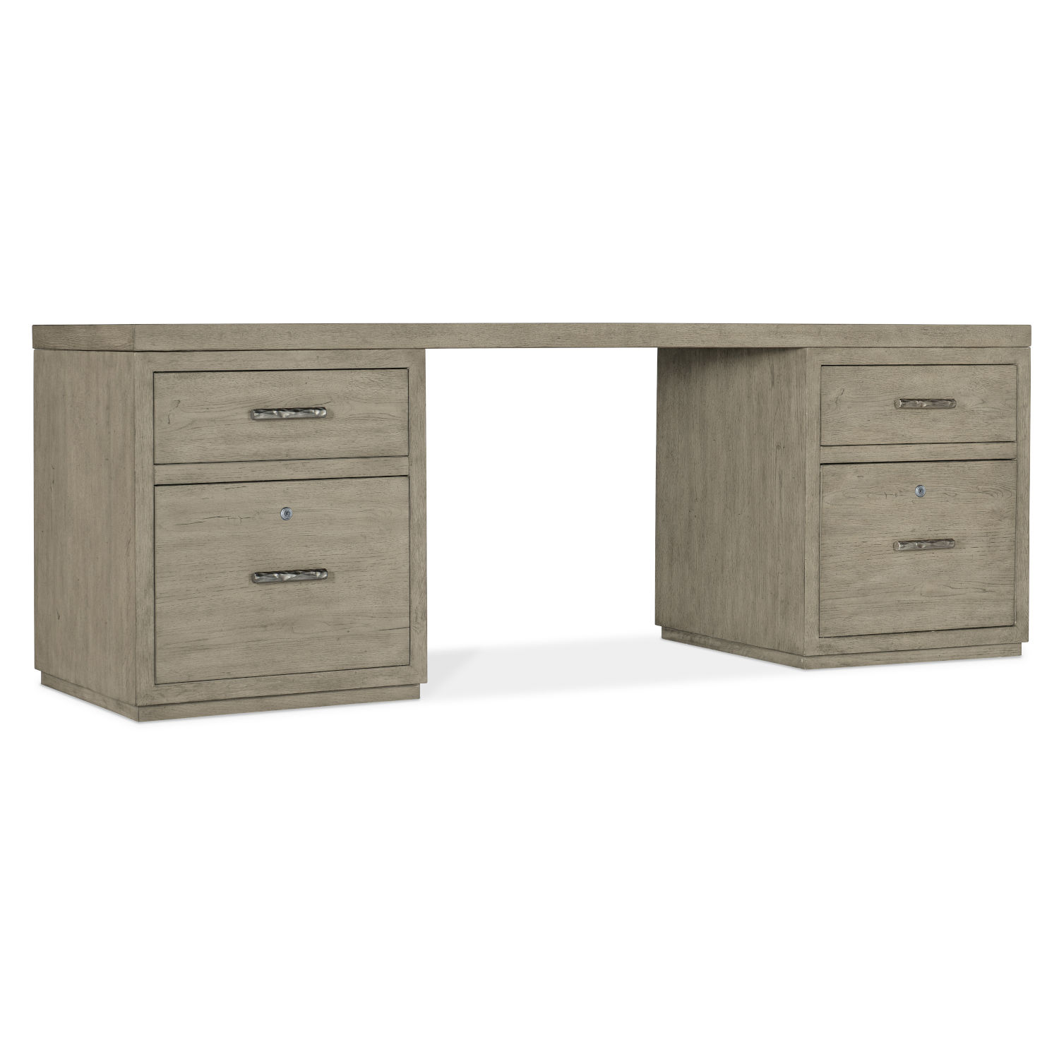 Hooker Furniture Linville Falls Smoked Gray 84-Inch Desk with Two Files