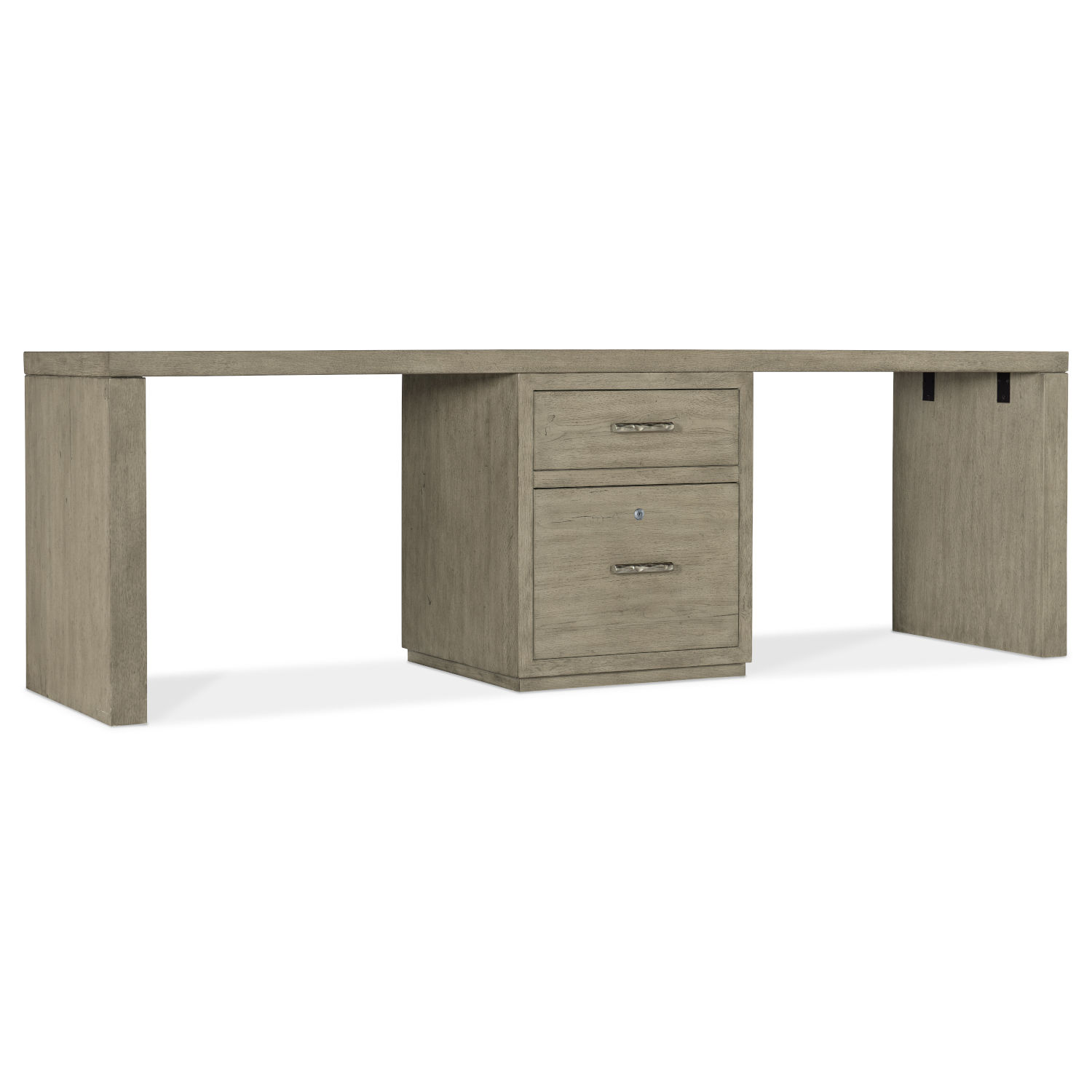 Hooker Furniture Linville Falls Smoked Gray 96-Inch Desk with One Centered File