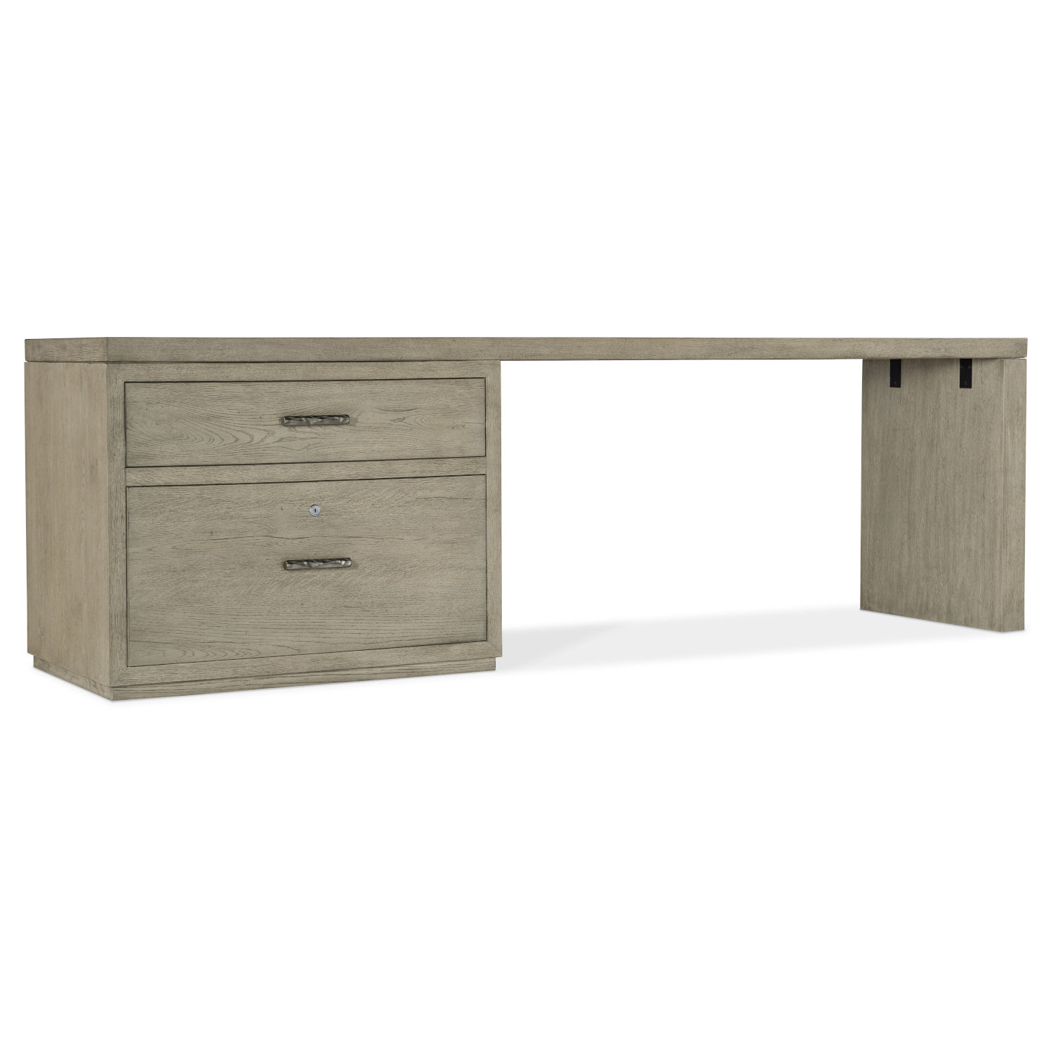 Hooker Furniture Linville Falls Smoked Gray 96-Inch Desk with Lateral File