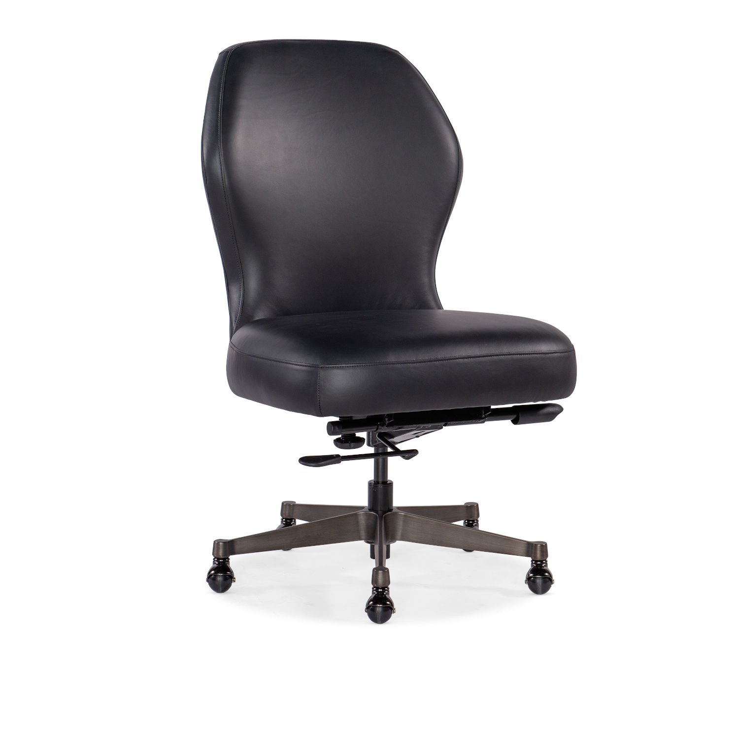 Hooker Furniture Black and Gunmetal Executive Swivel Tilt Chair