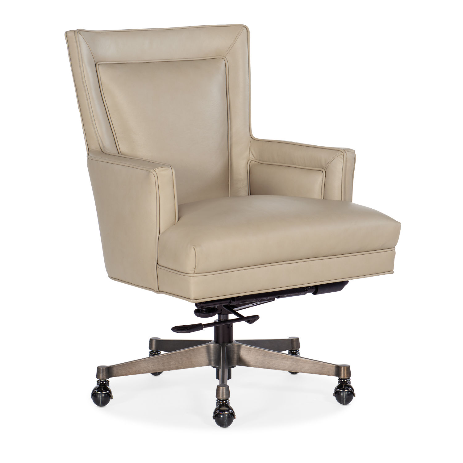 Hooker Furniture Rosa Beige and Silver Executive Swivel Tilt Chair