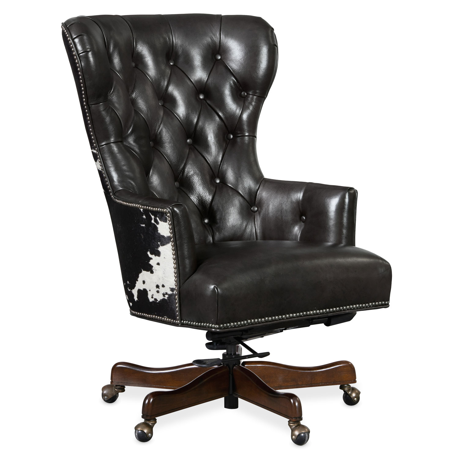 Hooker Furniture Black and White Katherine Executive Swivel Tilt Chair
