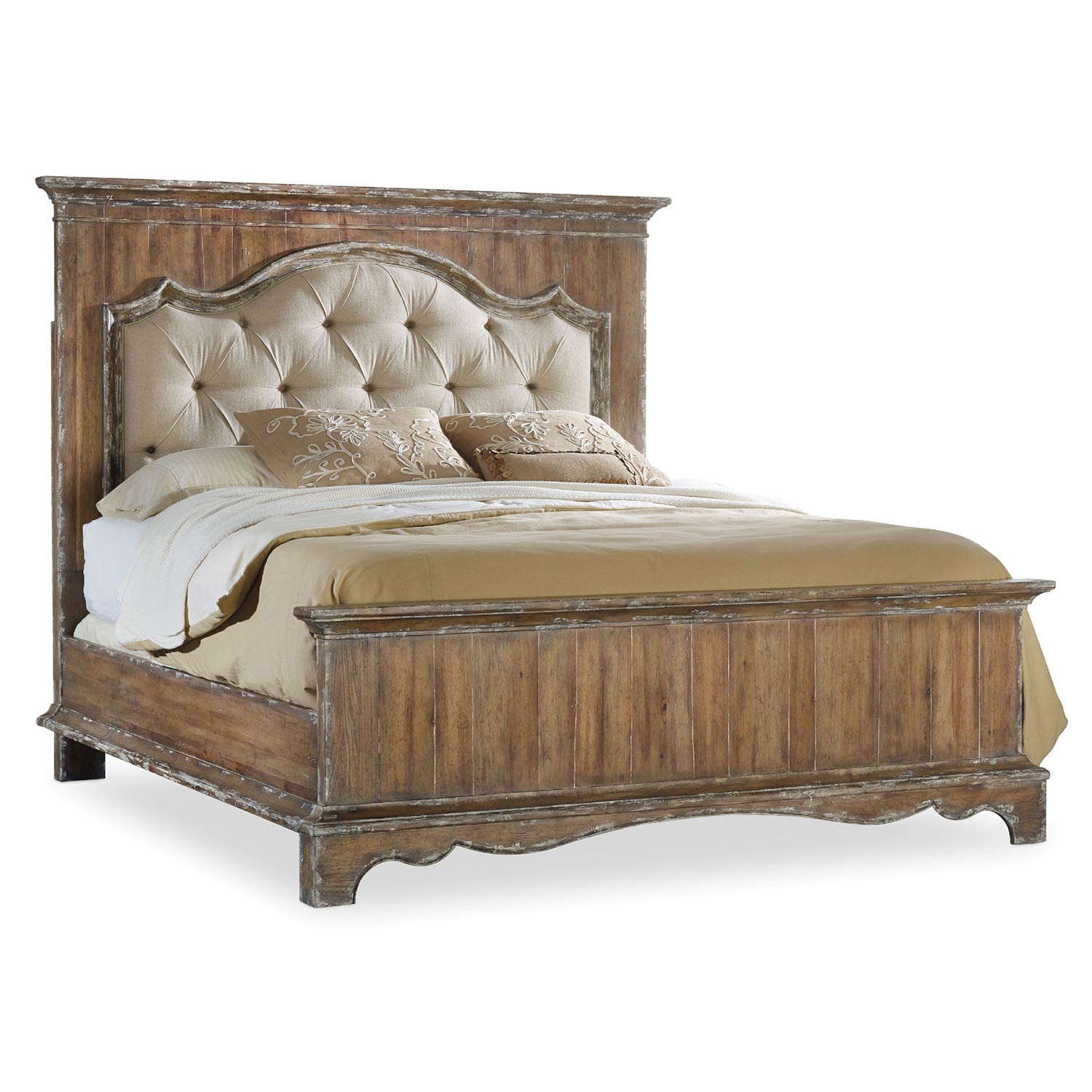 Chatelet Queen Upholstered Mantle Panel Bed